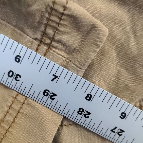 Eddie Bauer Women's Chino Shorts Tan Size 8 100% Cotton Slash Pockets - Picture 9 of 11